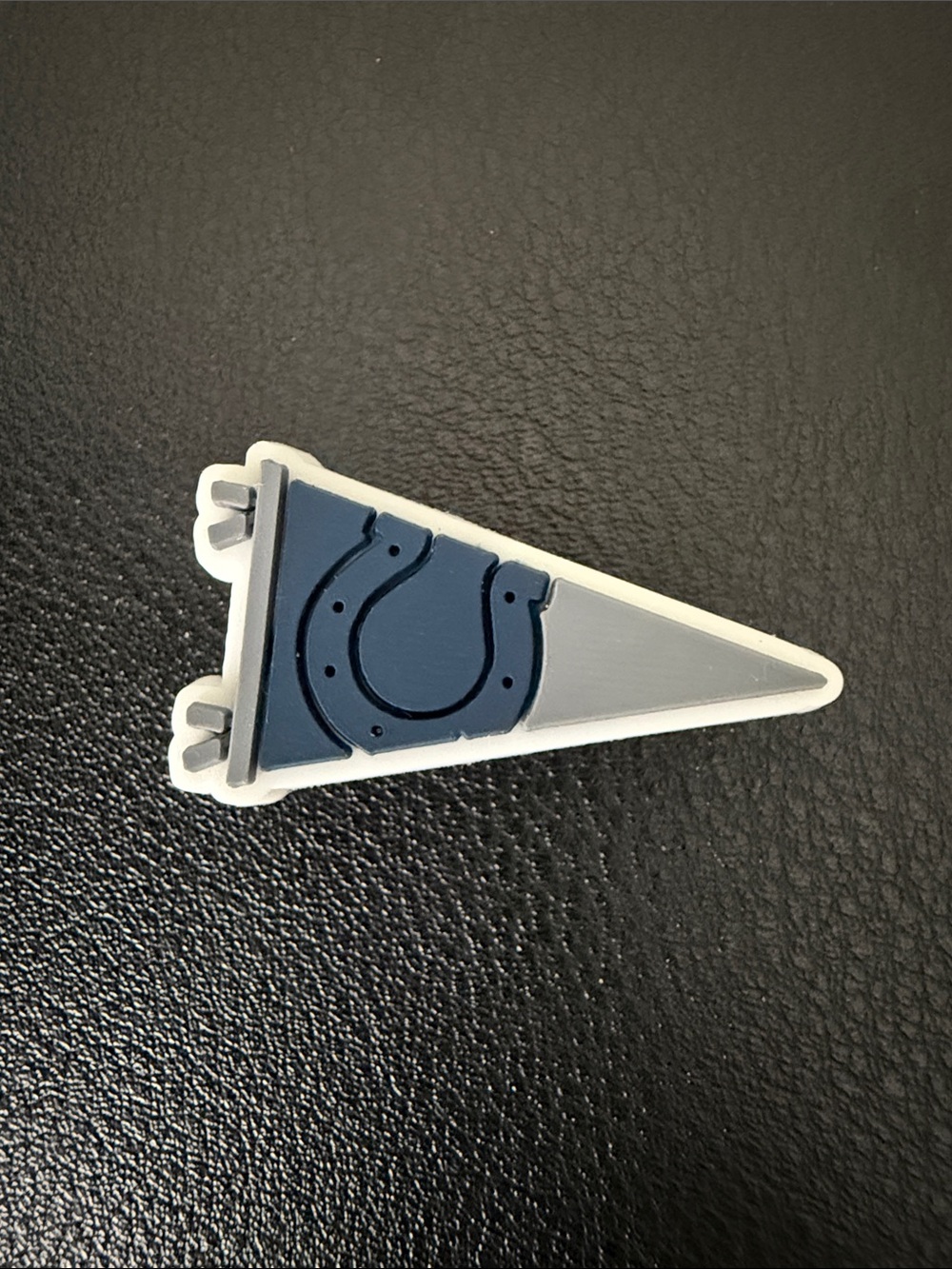 Navy & Gray Horseshoe Pennant Lapel Pin - Men Accessories colts croc charm